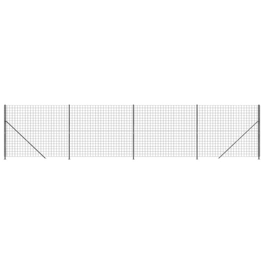 Vidaxl draadgaashek met flens 1,8x10 m antracietkleurig