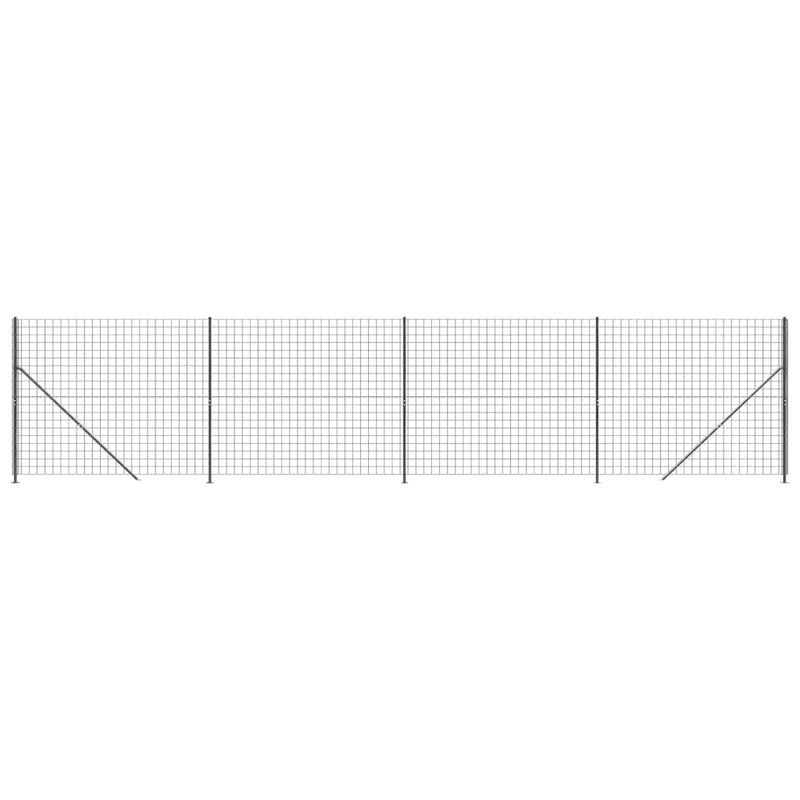 Afbeelding laden in galerijviewer, Vidaxl draadgaashek met flens 1,8x10 m antracietkleurig
