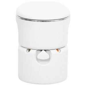 Vidaxl campingtoilet geïntegreerd 24+17 l hdpe en staal wit