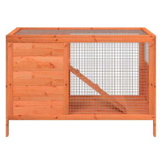 Vidaxl konijnenhok 103x44x69,5 cm massief grenenhout bruin