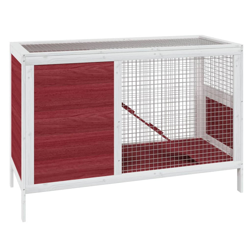 Afbeelding laden in galerijviewer, Vidaxl konijnenhok 103x44x69,5 cm massief grenenhout mokkakleurig
