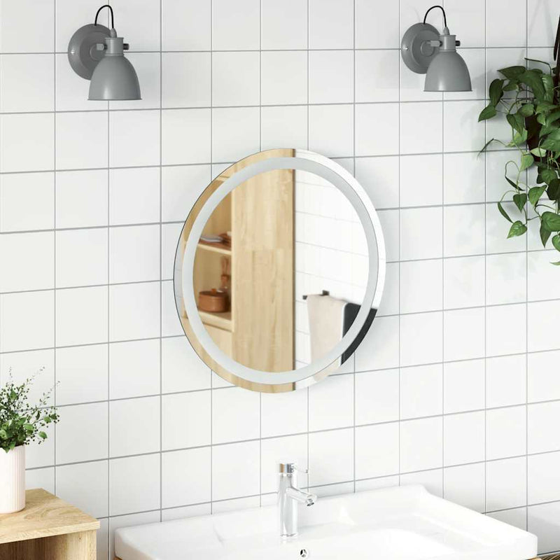 Afbeelding laden in galerijviewer, Vidaxl badkamerspiegel led rond 50 cm
