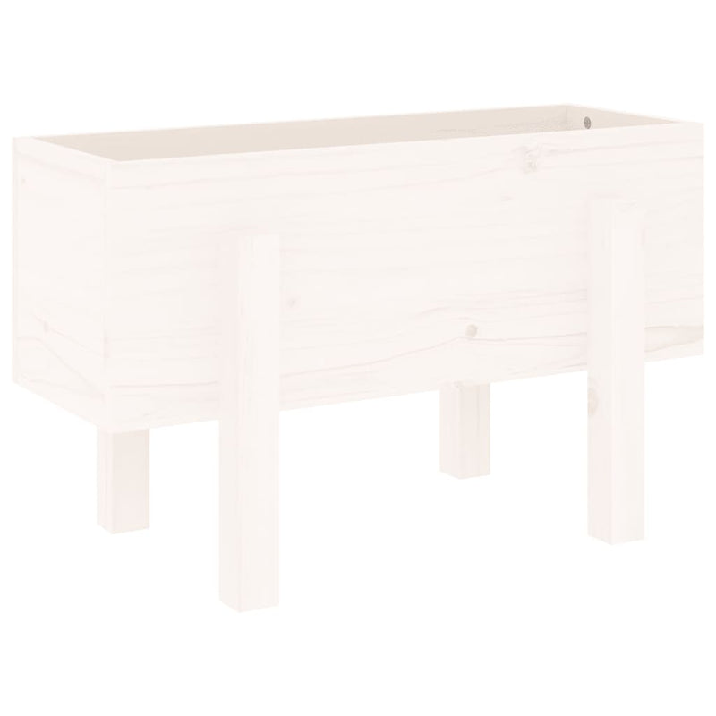 Afbeelding laden in galerijviewer, Vidaxl plantenbak 62x30x38 cm massief grenenhout wit
