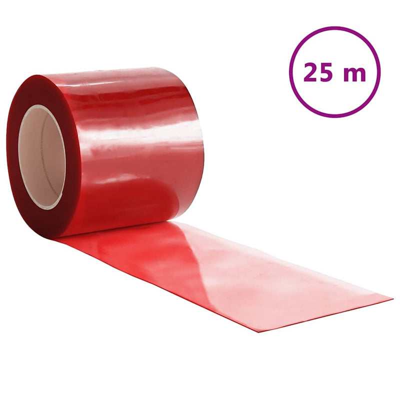 Afbeelding laden in galerijviewer, Vidaxl deurgordijn 200x1,6 mm 25 m pvc rood
