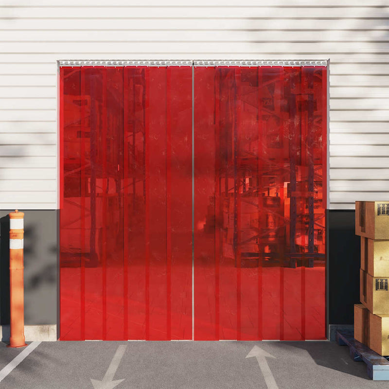 Afbeelding laden in galerijviewer, Vidaxl deurgordijn 200x1,6 mm 25 m pvc rood
