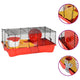 Vidaxl hamsterkooi 58x32x36 cm polypropeen en metaal rood