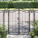 Vidaxl poort 121x8x120 cm smeedijzer zwart