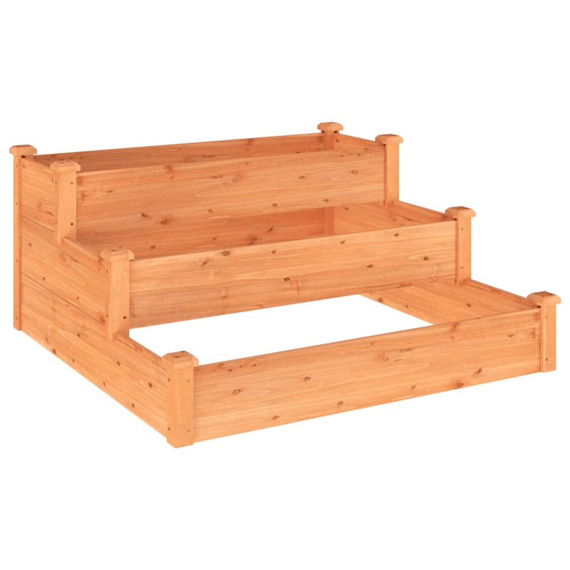 Afbeelding laden in galerijviewer, Vidaxl plantenbak verhoogd 120x120x56 cm massief vurenhout bruin

