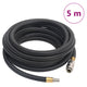 Vidaxl luchtslang hybride 0,6'' 5 m rubber en pvc zwart