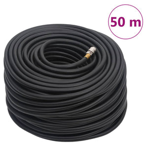 Vidaxl luchtslang hybride 0,6'' 50 m rubber en pvc zwart