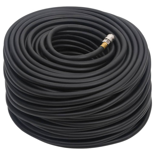 Vidaxl luchtslang hybride 0,6'' 50 m rubber en pvc zwart