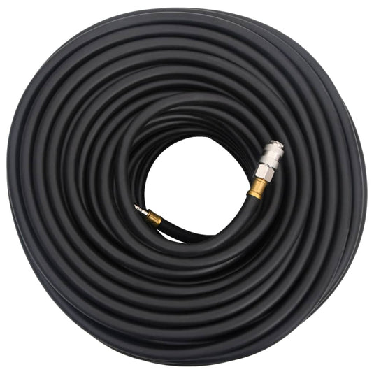 Vidaxl luchtslang hybride 0,6'' 50 m rubber en pvc zwart