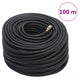Vidaxl luchtslang hybride 0,6'' 100 m rubber en pvc zwart
