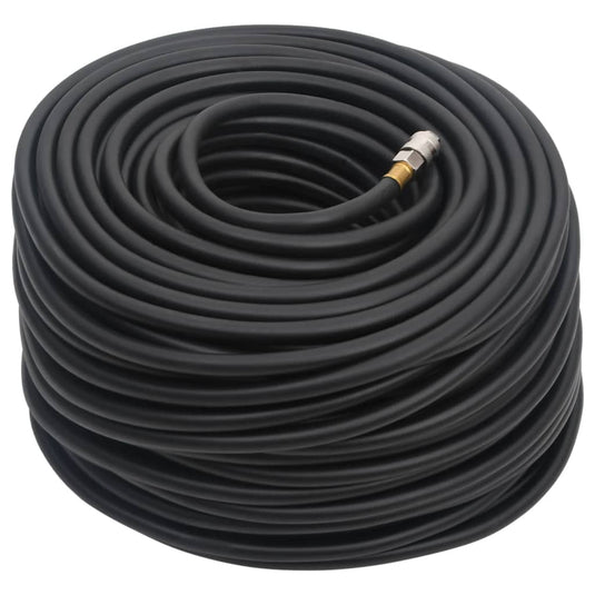 Vidaxl luchtslang hybride 0,6'' 100 m rubber en pvc zwart