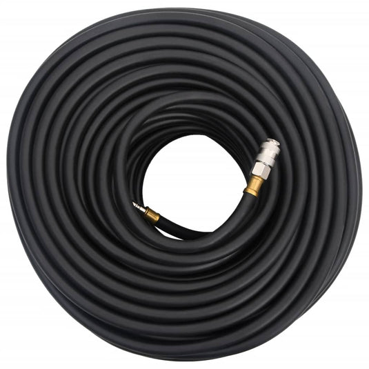 Vidaxl luchtslang hybride 0,6'' 100 m rubber en pvc zwart