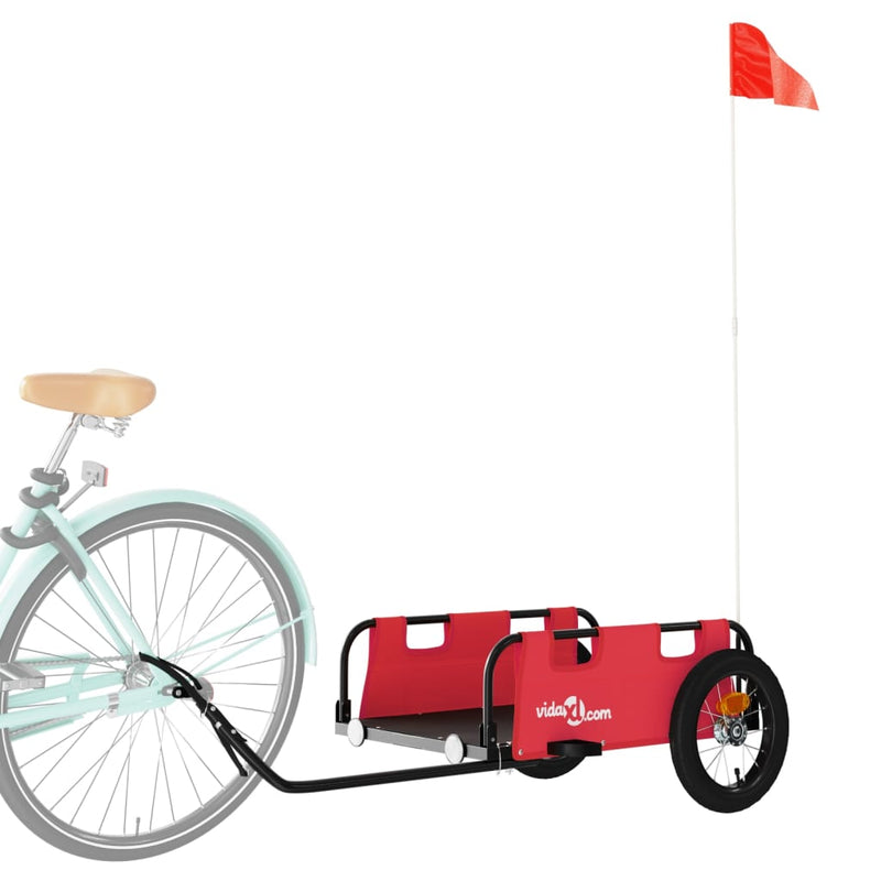 Afbeelding laden in galerijviewer, Vidaxl fietstrailer oxford stof en ijzer rood

