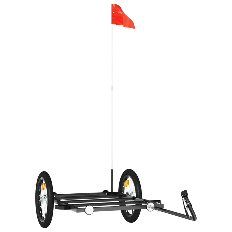 Afbeelding laden in galerijviewer, Vidaxl fietstrailer 126x63x34 cm ijzer zwart
