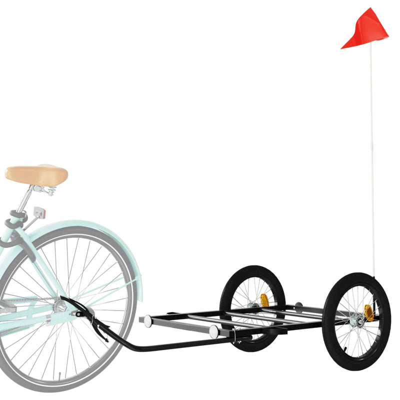Afbeelding laden in galerijviewer, Vidaxl fietstrailer 135x68x37 cm ijzer zwart
