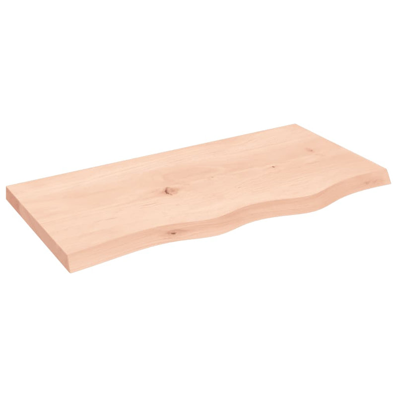 Afbeelding laden in galerijviewer, Vidaxl wastafelblad 80x40x(2-4) cm onbehandeld massief hout
