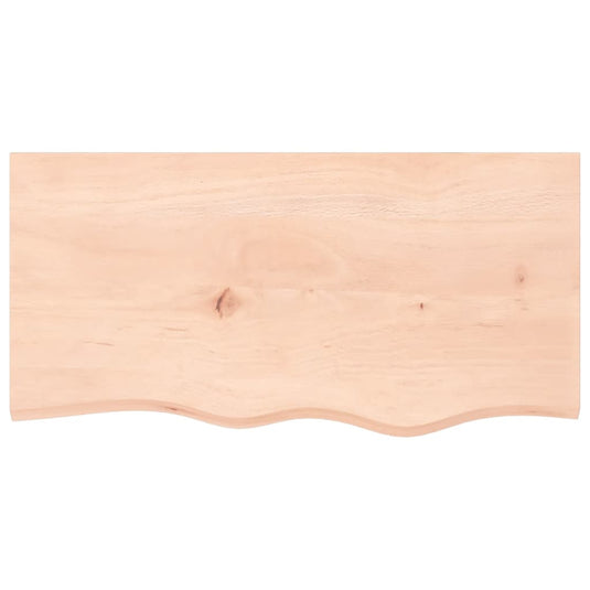 Vidaxl wastafelblad 80x40x(2-6) cm onbehandeld massief hout