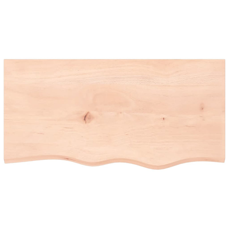 Afbeelding laden in galerijviewer, Vidaxl wastafelblad 80x40x(2-6) cm onbehandeld massief hout
