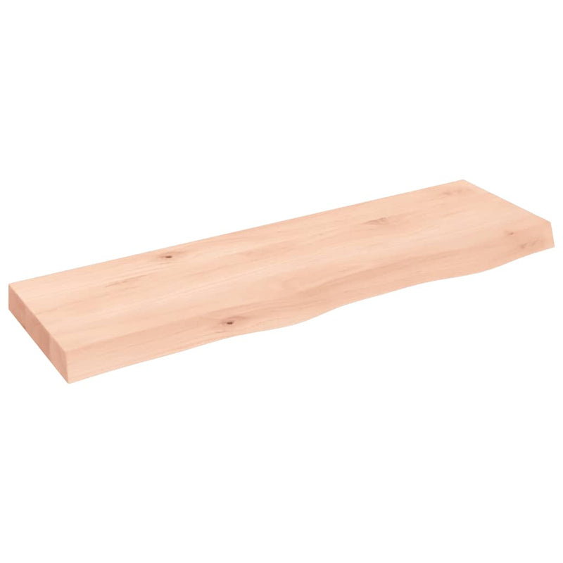 Afbeelding laden in galerijviewer, Vidaxl wastafelblad 100x30x(2-6) cm onbehandeld massief hout
