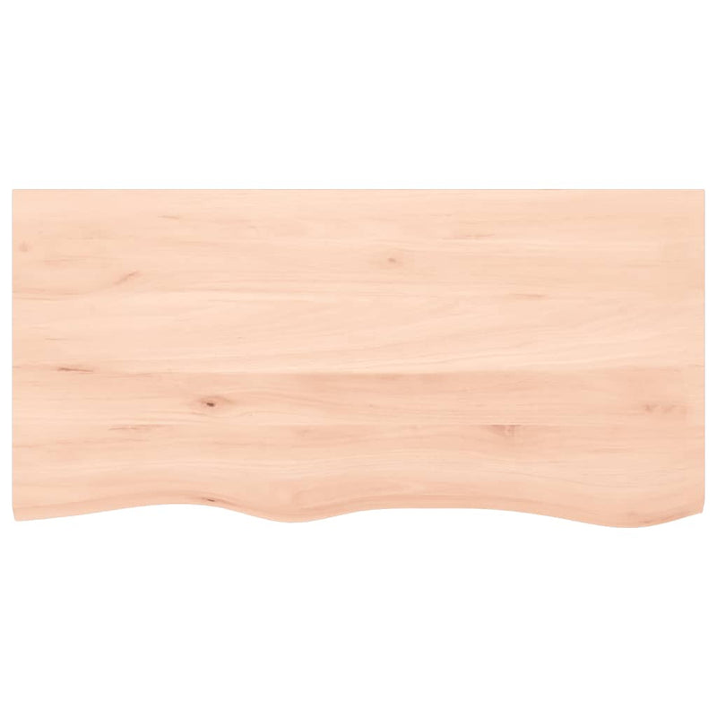 Afbeelding laden in galerijviewer, Vidaxl wastafelblad 100x50x(2-4) cm onbehandeld massief hout
