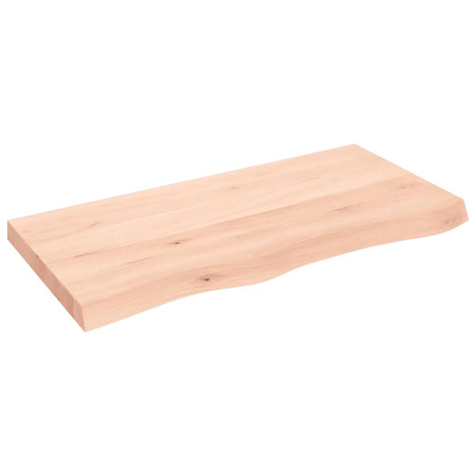 Vidaxl wastafelblad 100x50x(2-6) cm onbehandeld massief hout