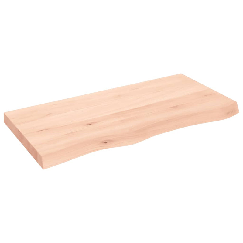 Afbeelding laden in galerijviewer, Vidaxl wastafelblad 100x50x(2-6) cm onbehandeld massief hout

