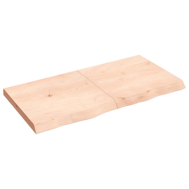 Afbeelding laden in galerijviewer, Vidaxl wastafelblad 120x60x(2-6) cm onbehandeld massief hout
