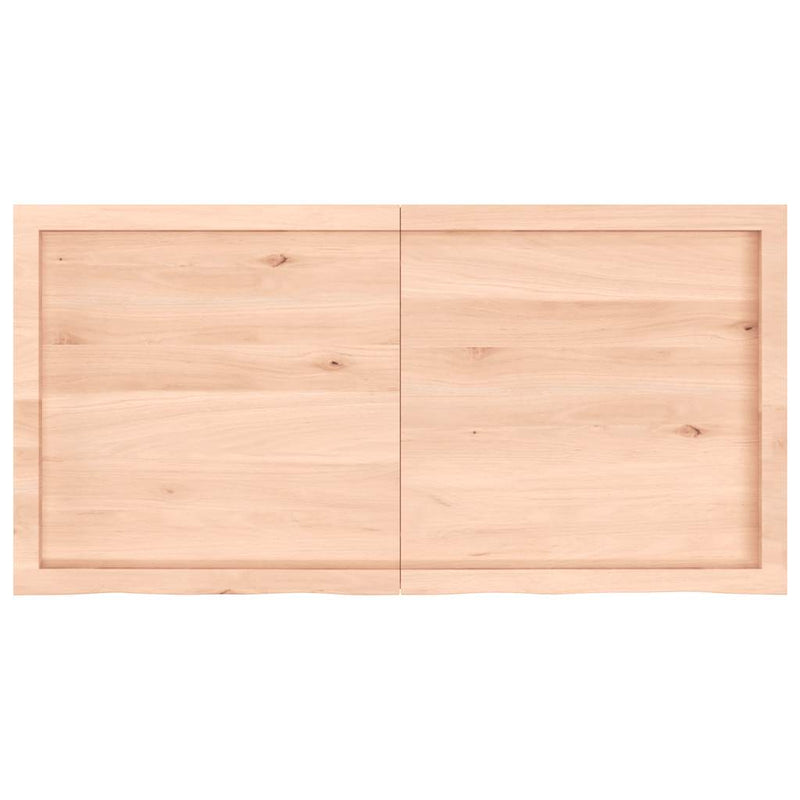 Afbeelding laden in galerijviewer, Vidaxl wastafelblad 120x60x(2-6) cm onbehandeld massief hout
