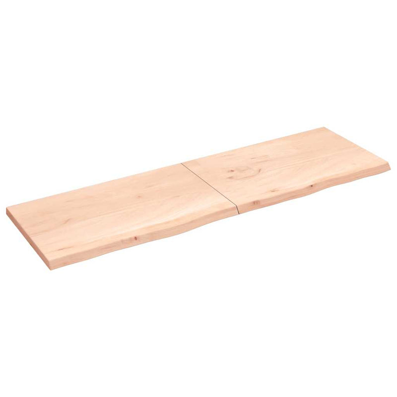Afbeelding laden in galerijviewer, Vidaxl wastafelblad 200x60x(2-4) cm onbehandeld massief hout
