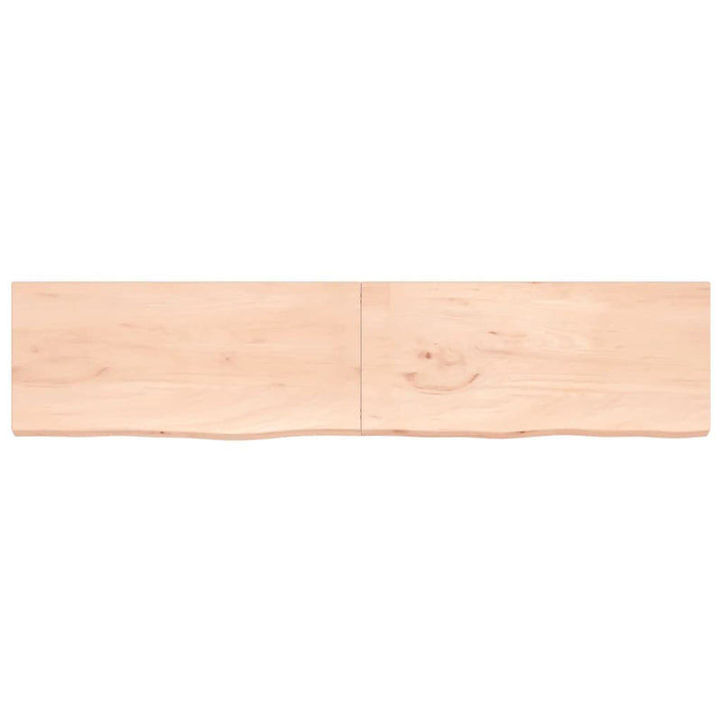 Afbeelding laden in galerijviewer, Vidaxl wastafelblad 220x50x(2-4) cm onbehandeld massief hout
