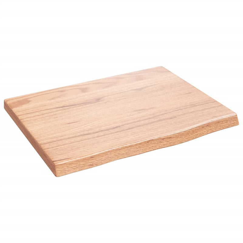 Afbeelding laden in galerijviewer, Vidaxl wastafelblad 40x30x2 behandeld massief hout lichtbruin

