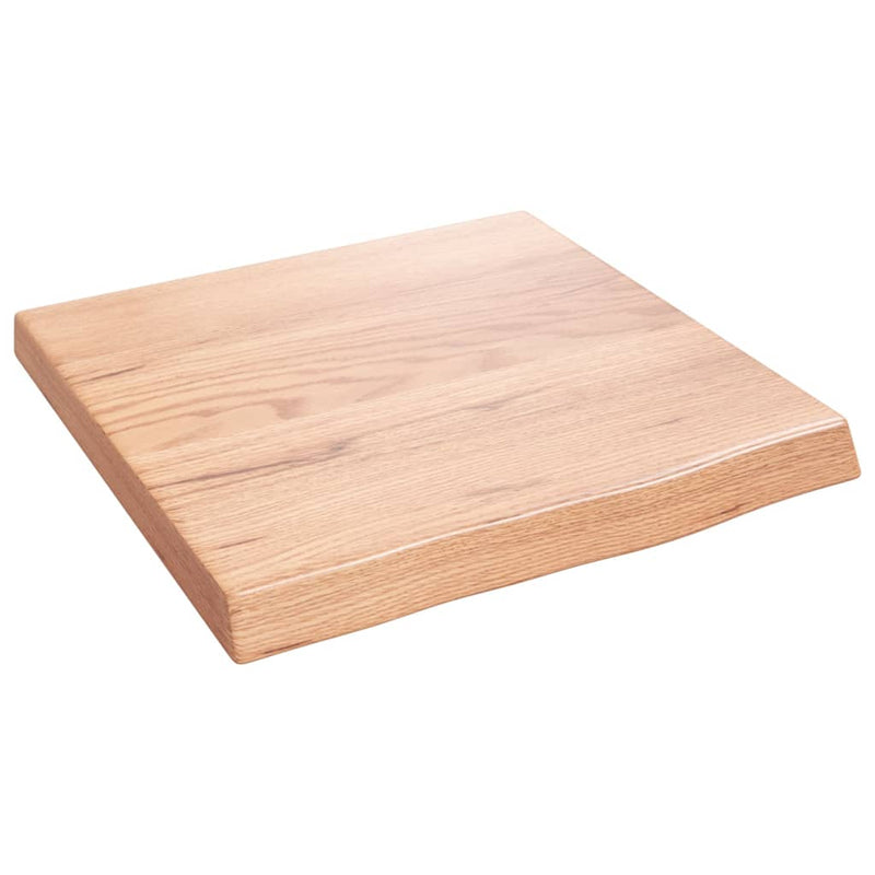 Afbeelding laden in galerijviewer, Vidaxl wastafelblad 40x40x(2-4) cm behandeld massief hout lichtbruin
