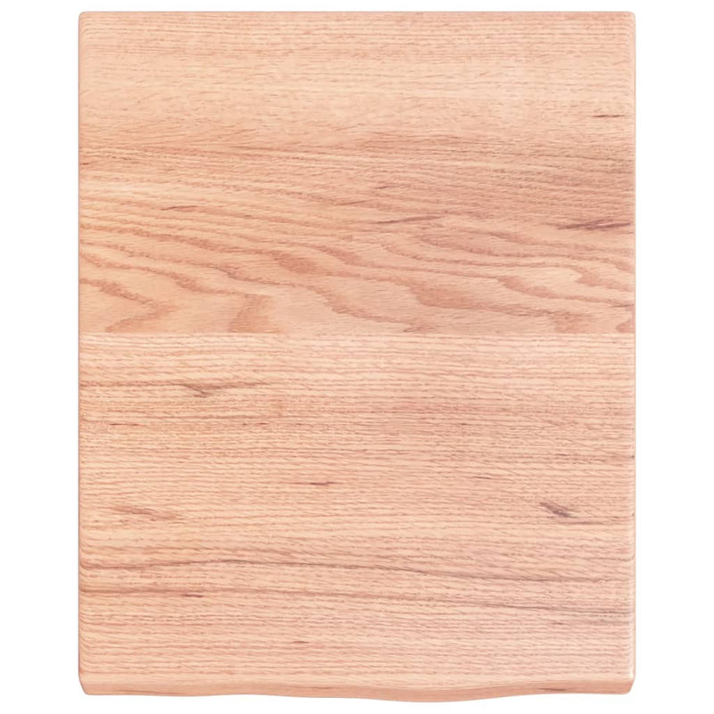 Afbeelding laden in galerijviewer, Vidaxl wastafelblad 40x50x(2-4) cm behandeld massief hout lichtbruin
