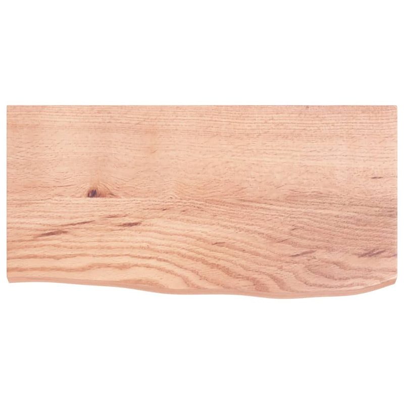 Afbeelding laden in galerijviewer, Vidaxl wastafelblad 60x30x2 behandeld massief hout lichtbruin
