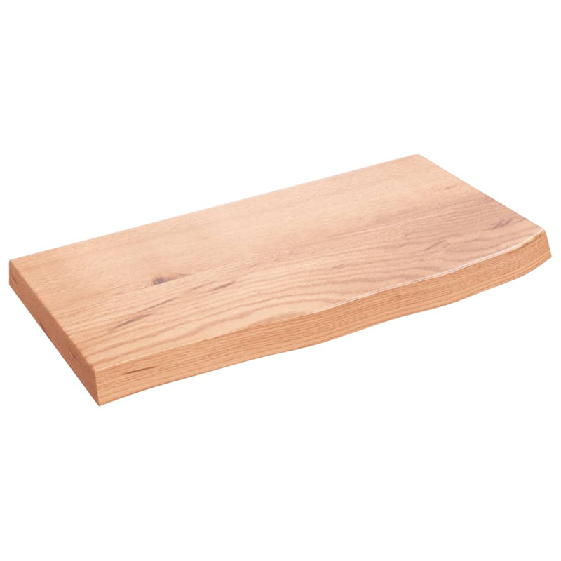 Afbeelding laden in galerijviewer, Vidaxl wastafelblad 60x30x(2-4) cm behandeld massief hout lichtbruin
