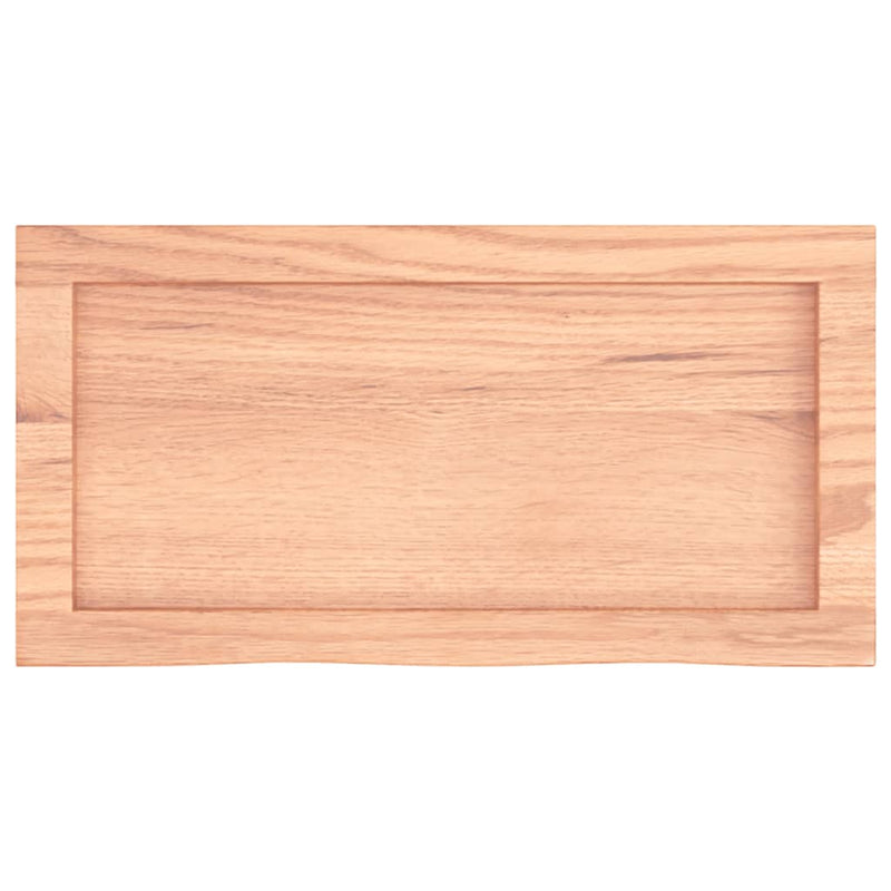Afbeelding laden in galerijviewer, Vidaxl wastafelblad 60x30x(2-4) cm behandeld massief hout lichtbruin
