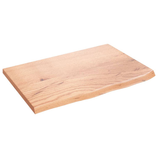 Vidaxl wastafelblad 60x40x2 behandeld massief hout lichtbruin