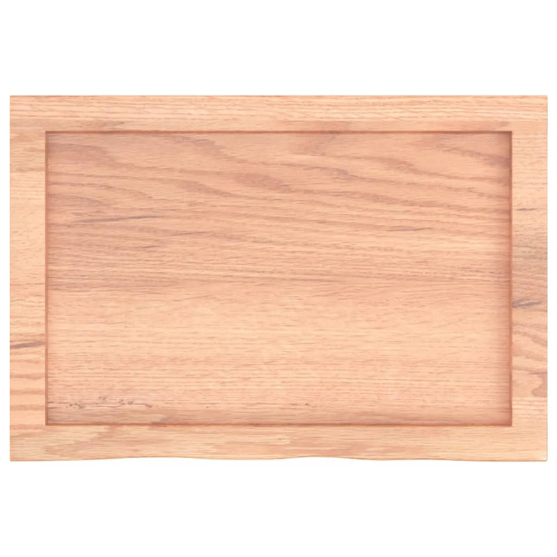Afbeelding laden in galerijviewer, Vidaxl wastafelblad 60x40x(2-4) cm behandeld massief hout lichtbruin
