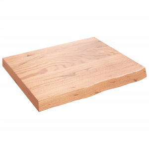 Vidaxl wastafelblad 60x50x(2-6) cm behandeld massief hout lichtbruin