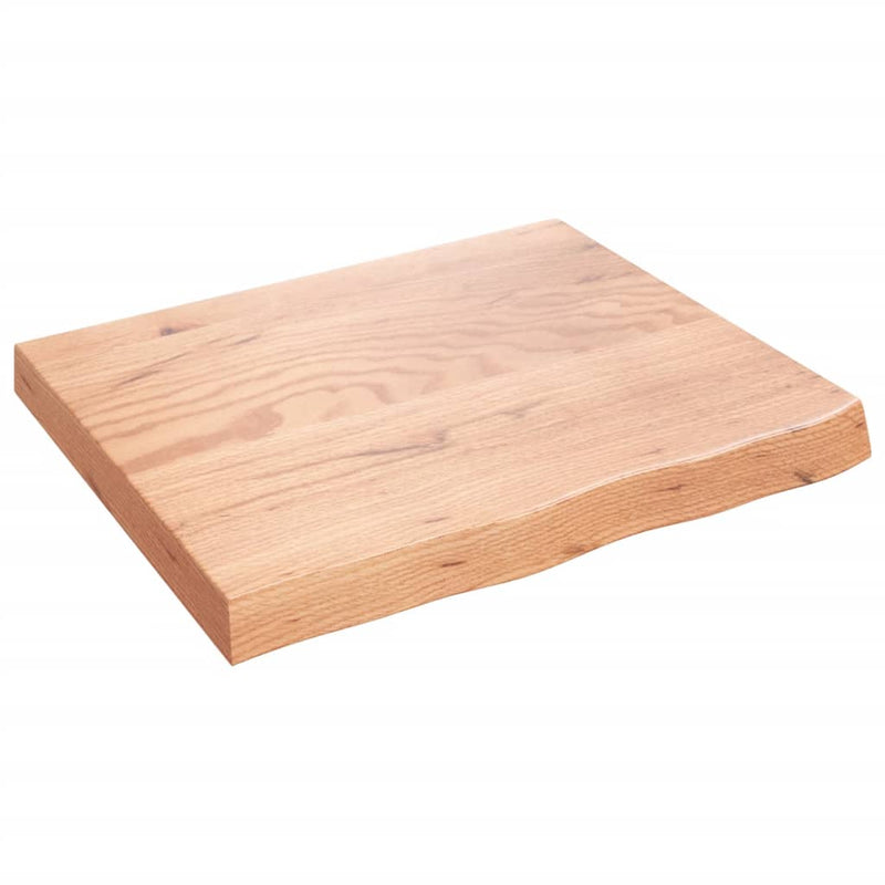 Afbeelding laden in galerijviewer, Vidaxl wastafelblad 60x50x(2-6) cm behandeld massief hout lichtbruin

