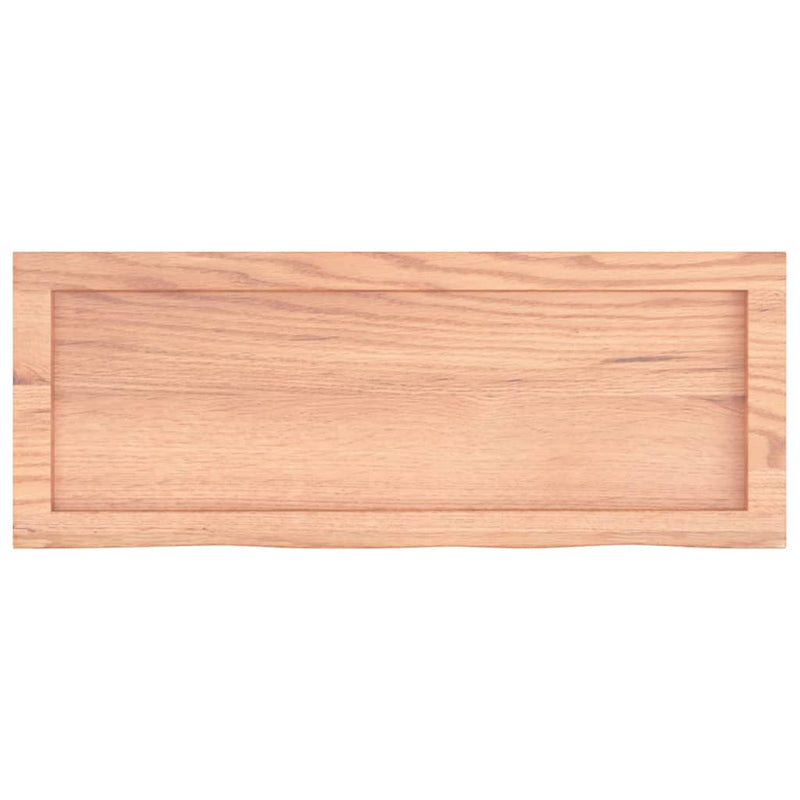 Afbeelding laden in galerijviewer, Vidaxl wastafelblad 80x30x(2-4) behandeld massief hout lichtbruin
