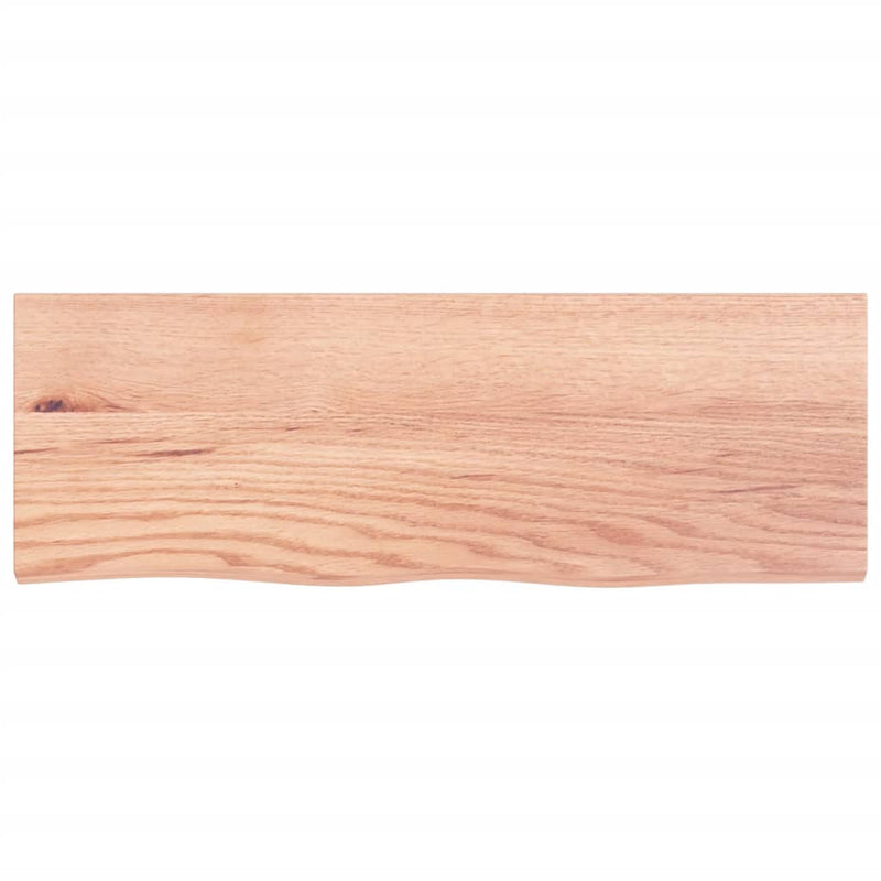 Afbeelding laden in galerijviewer, Vidaxl wastafelblad 80x30x(2-6) cm behandeld massief hout lichtbruin
