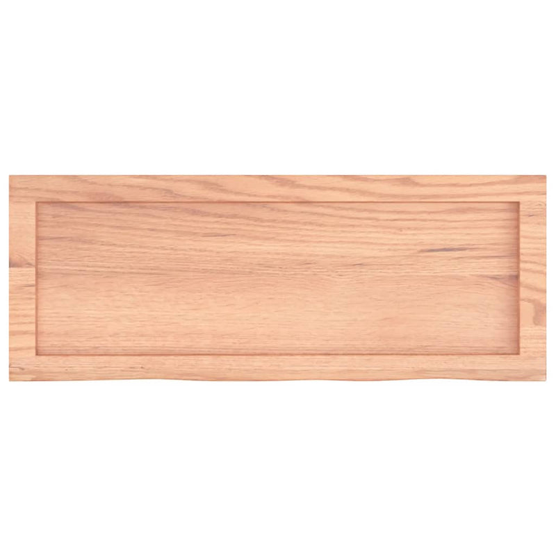 Afbeelding laden in galerijviewer, Vidaxl wastafelblad 80x30x(2-6) cm behandeld massief hout lichtbruin

