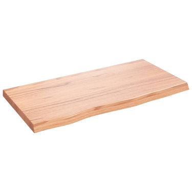 Vidaxl wastafelblad 80x40x(2-4) cm behandeld massief hout lichtbruin