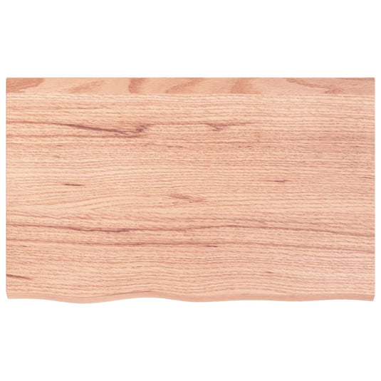 Vidaxl wastafelblad 80x50x2 behandeld massief hout lichtbruin