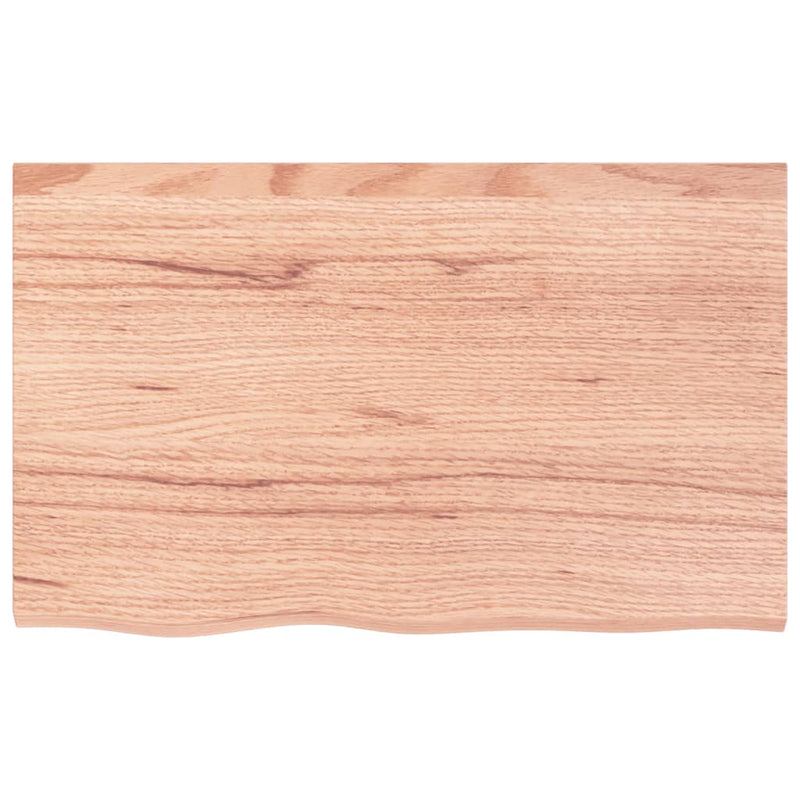 Afbeelding laden in galerijviewer, Vidaxl wastafelblad 80x50x(2-4) cm behandeld massief hout lichtbruin

