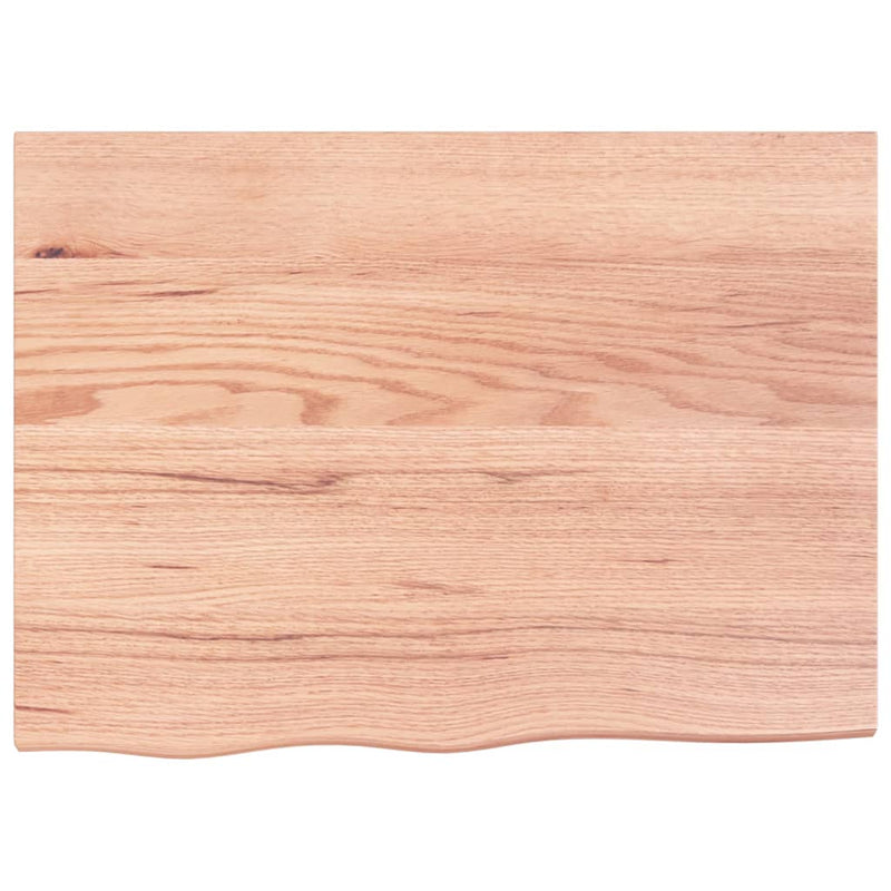 Afbeelding laden in galerijviewer, Vidaxl wastafelblad 80x60x(2-6) cm behandeld massief hout lichtbruin
